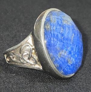 Sterling Silver 925 & Semi Prescious Stone Statement Ring - Size 5.75